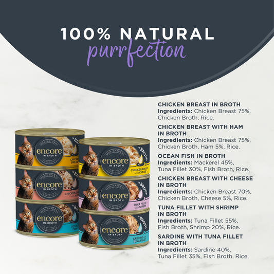 Encore Wet Adult Cat Food Natural Finest Selection in Broth