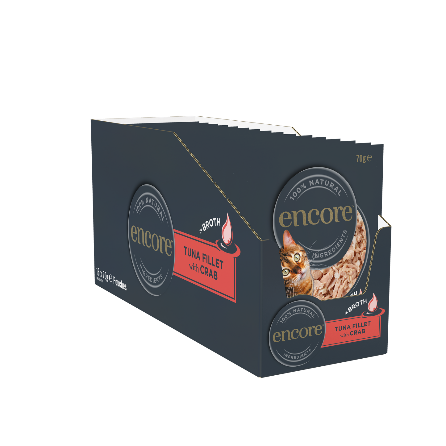 Encore Wet Adult Cat Food Natural Tuna With Crab in Broth