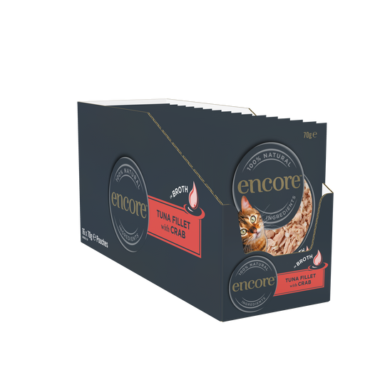 Encore Wet Adult Cat Food Natural Tuna With Crab in Broth