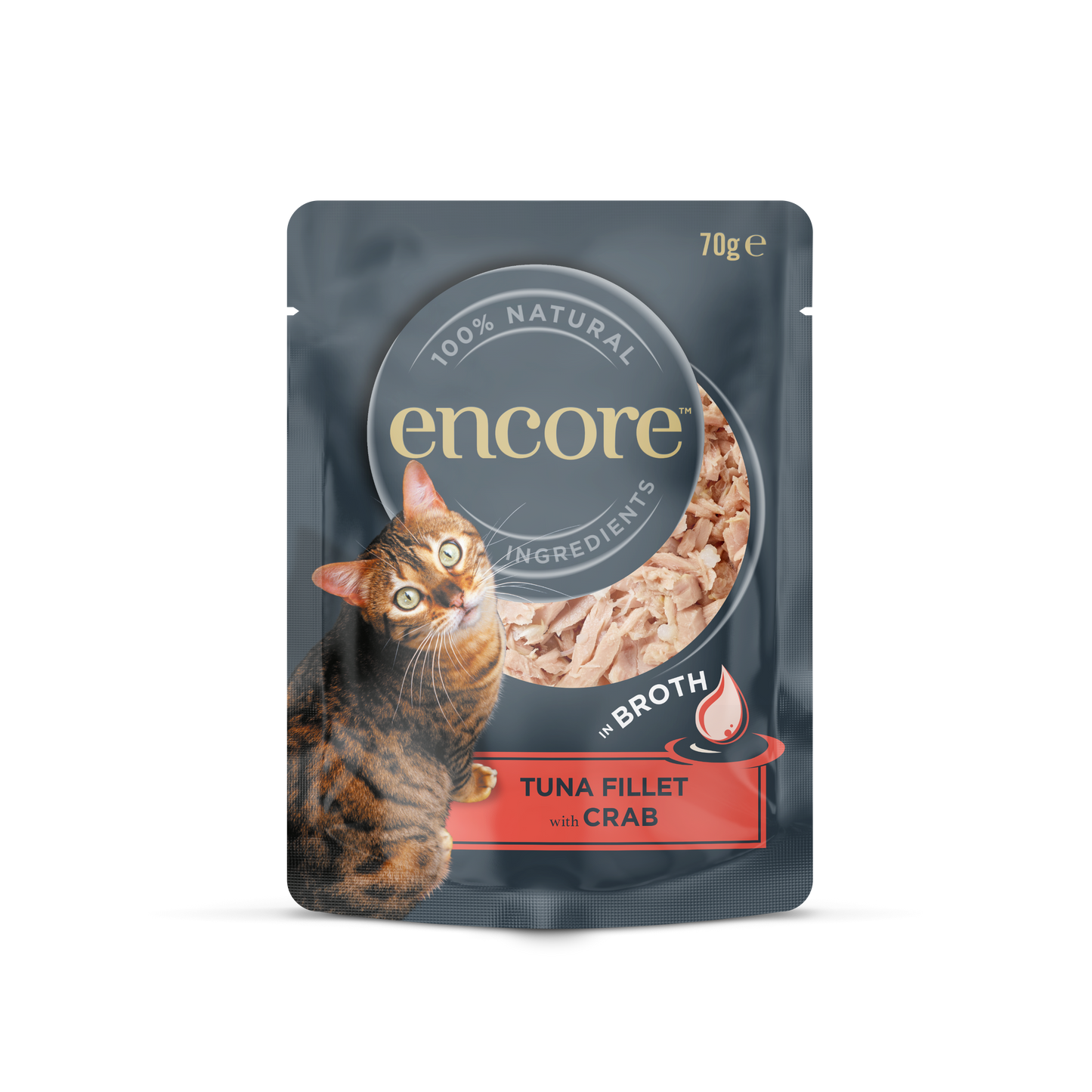 Encore Wet Adult Cat Food Natural Tuna With Crab in Broth