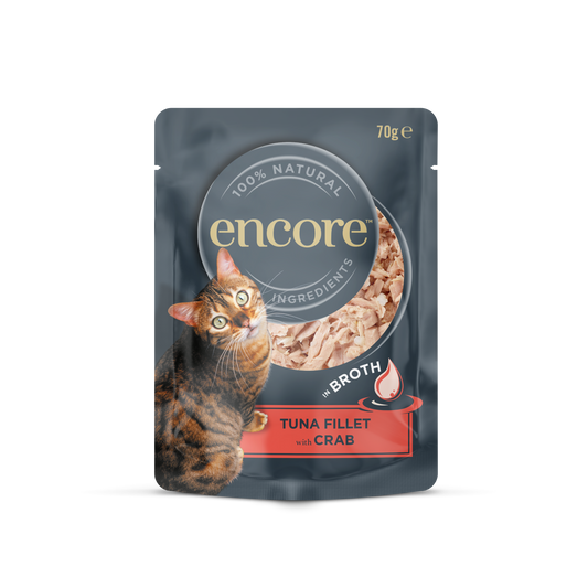Encore Wet Adult Cat Food Natural Tuna With Crab in Broth