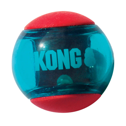 KONG Squeezz Action Ball Squeaky Dog Toy Medium x3