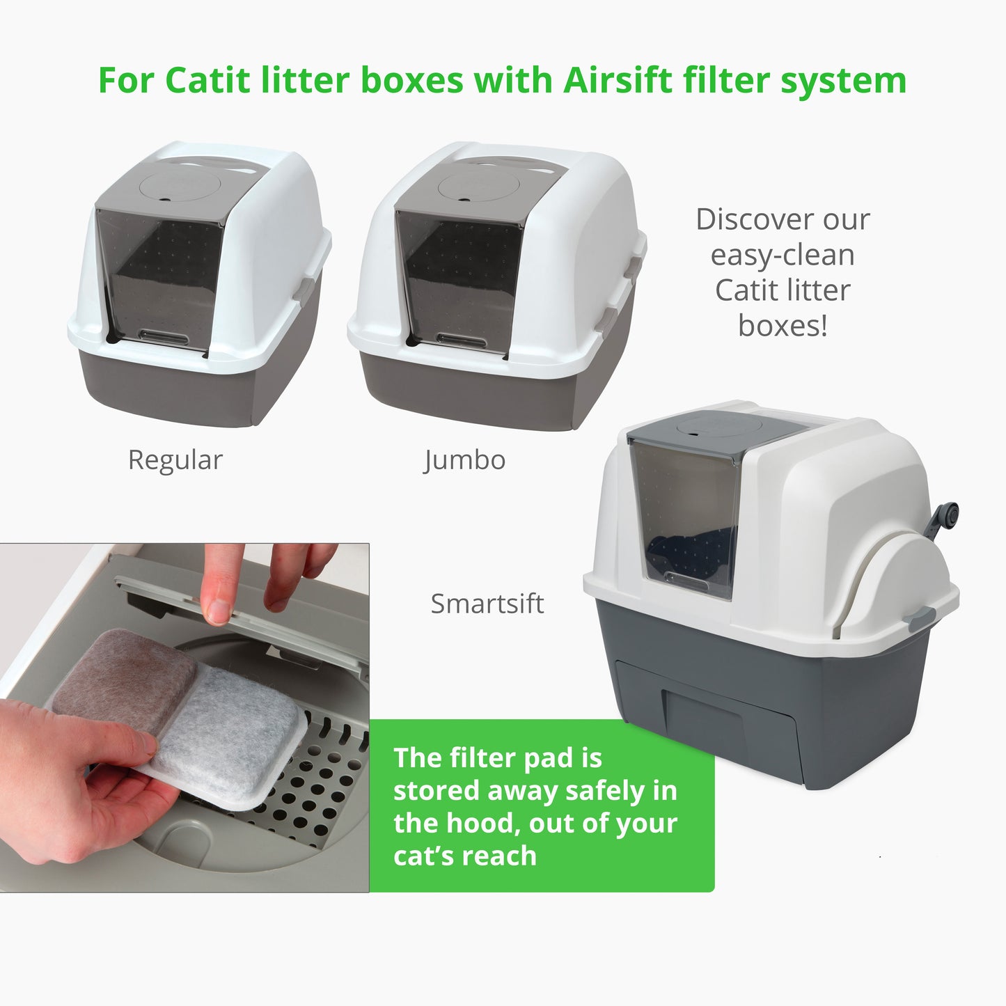 Catit AiRSiFT Dual Action Odour Reducing Filter Pads