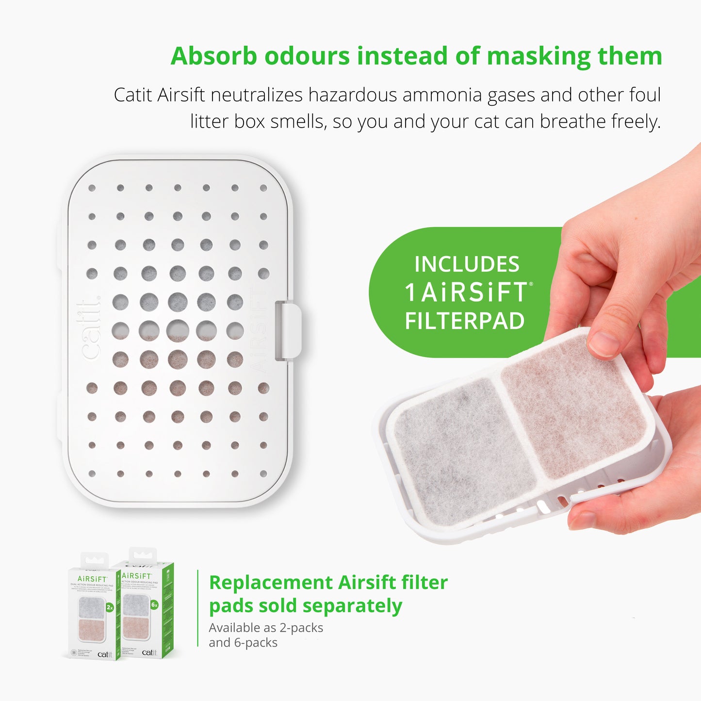 Catit AiRSiFT Filter Pads Recloseable Holder