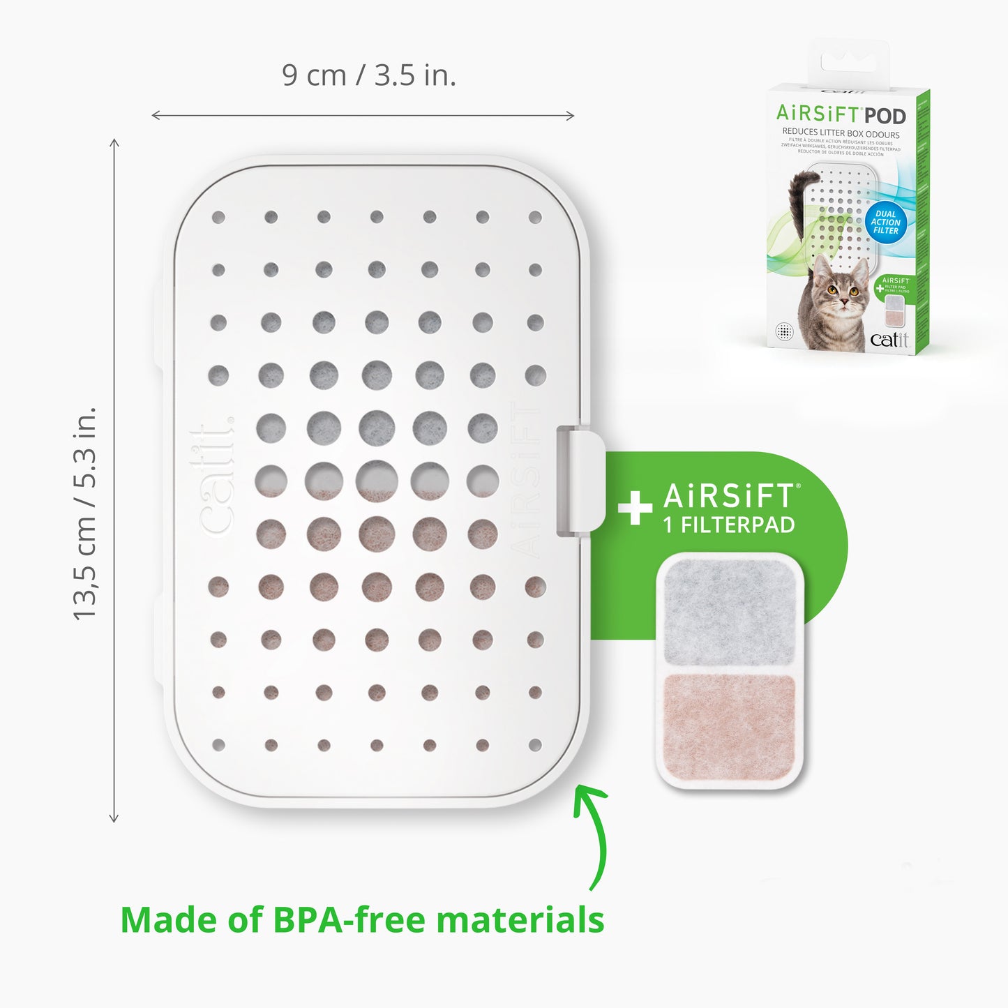Catit AiRSiFT Filter Pads Recloseable Holder