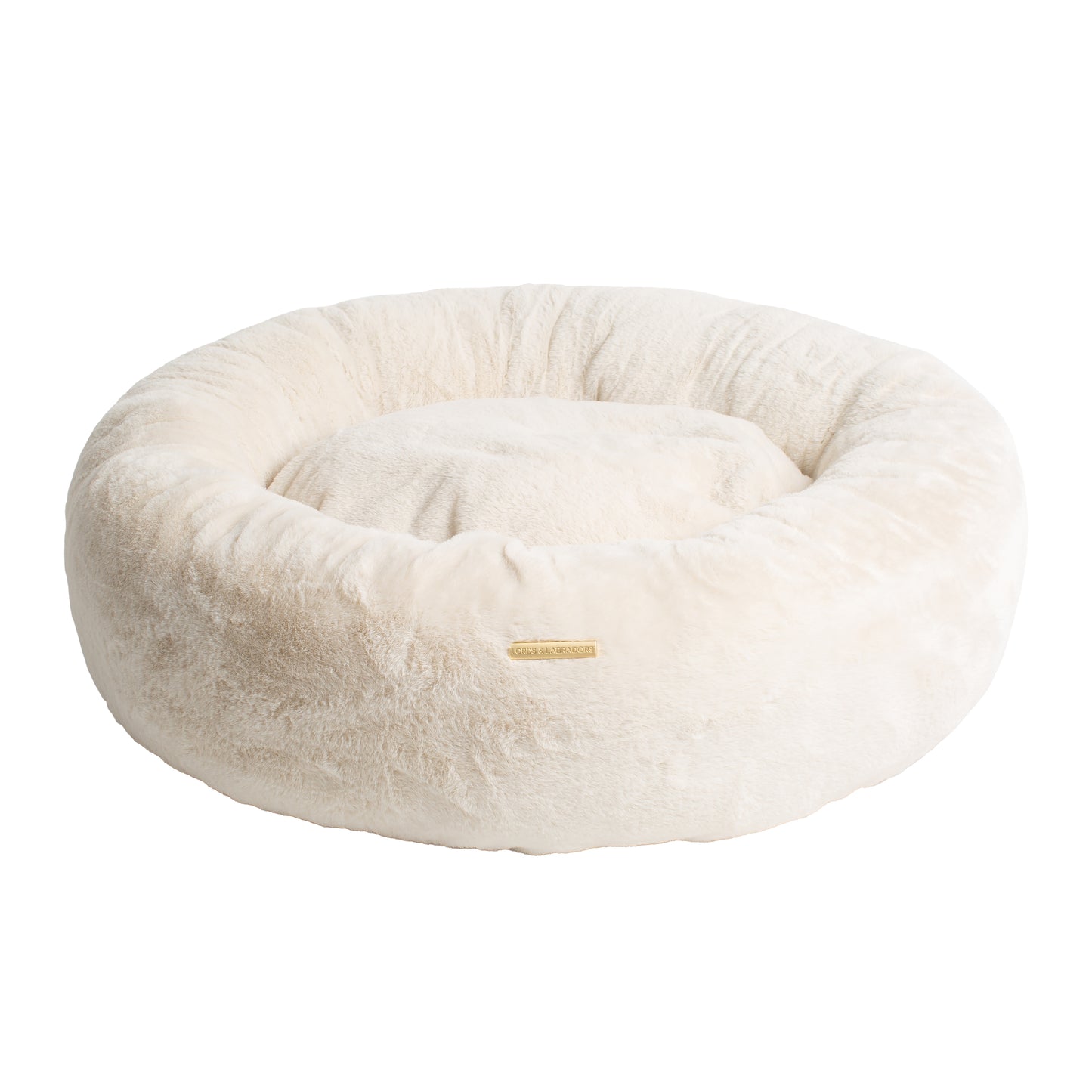 Lords & Labradors Calming Anti-Anxiety Donut Dog Bed Cream
