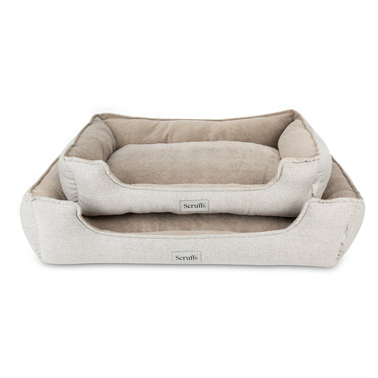 Scruffs Harvard Orthopaedic Box Dog Bed Pearl Grey
