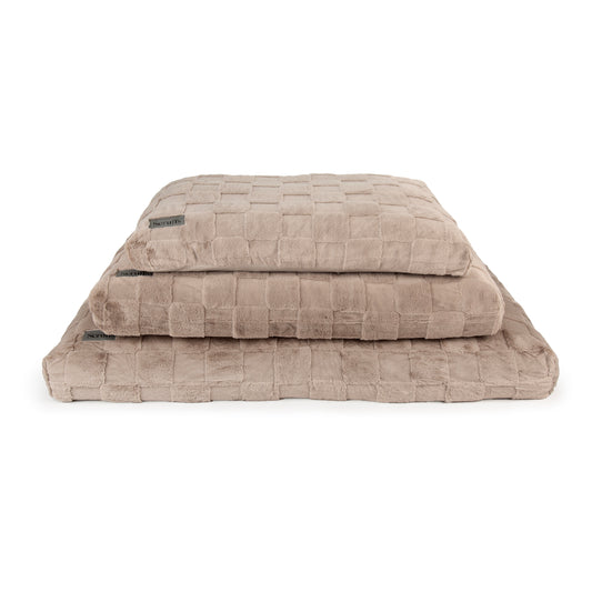Scruffs Oxford Mattress Dog Bed Silver Taupe