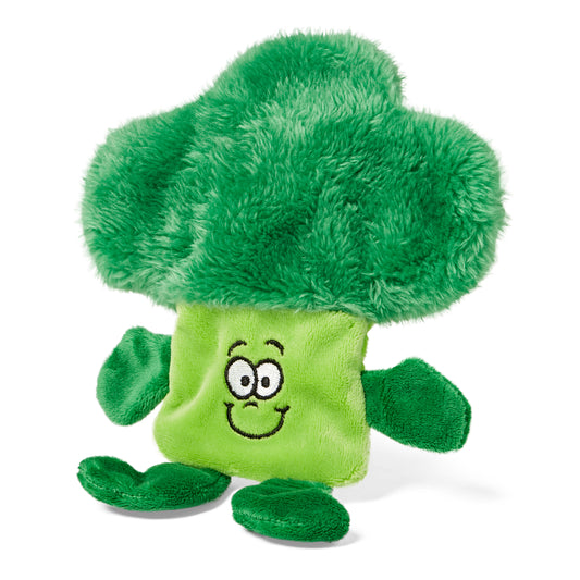 Pets at Home Broccoli Flattie Crinkle & Squeak Dog Toy Mini