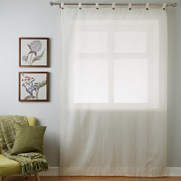 Marley Linen Tab Top Voile Panel