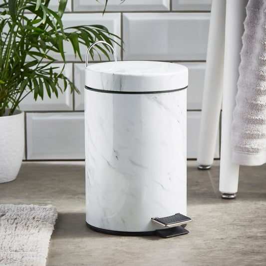 Marble Effect 3L Pedestal Bin