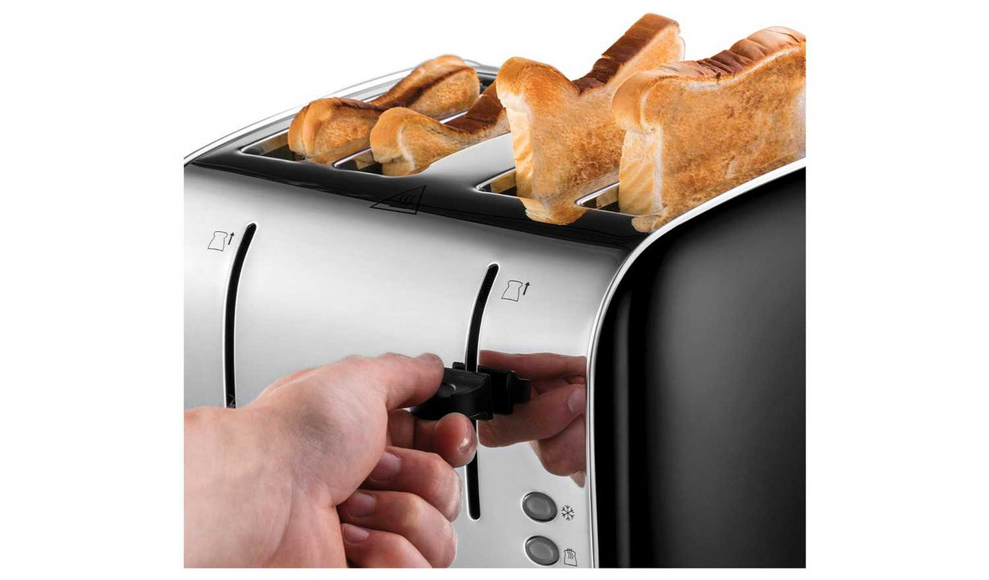 Russell Hobbs Worcester 4 Slice Black Toaster 28360