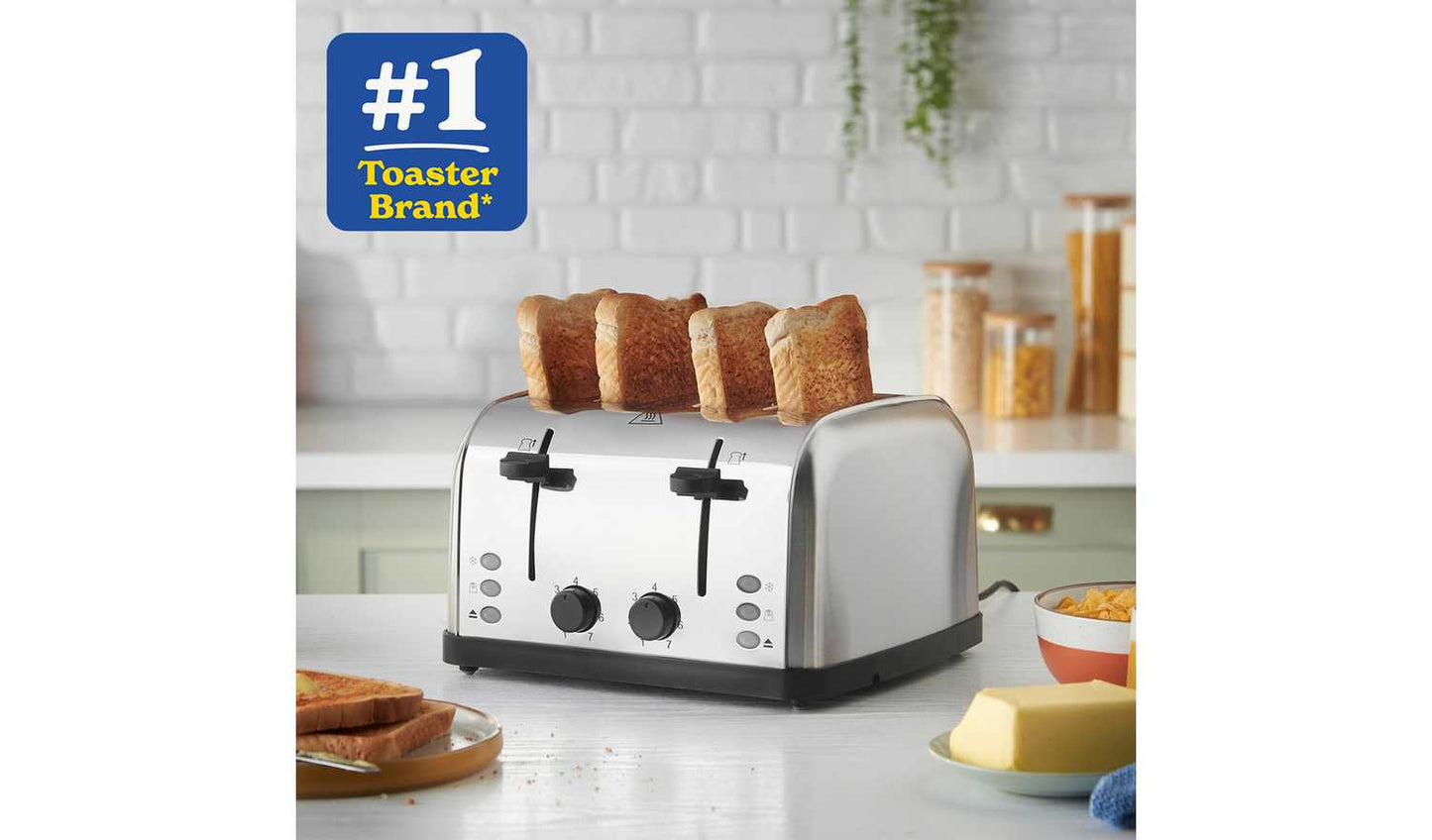 Russell Hobbs Worcester 4 Slice Brushed Toaster 18790