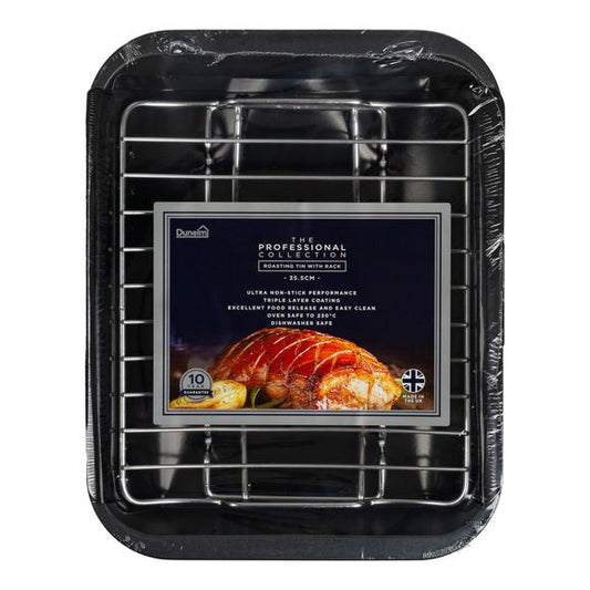 Dunelm Professional 36cm Roasting Tin with Rack
