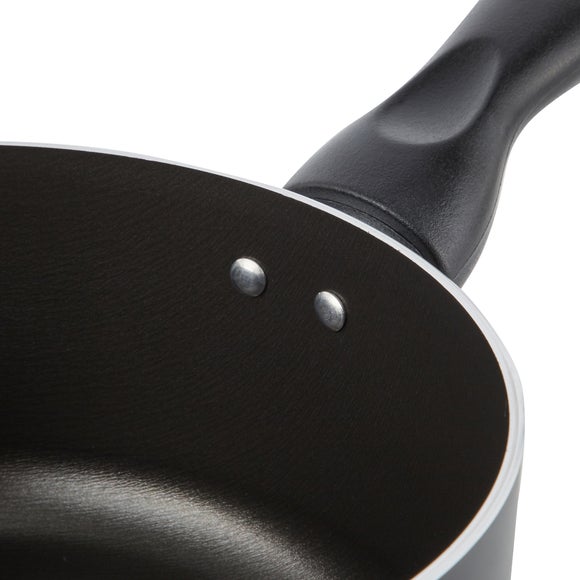 Essentials Non-Stick Aluminium Saucepan, 18cm
