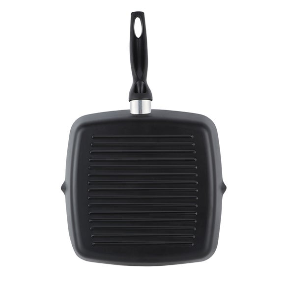 Essentials Non-Stick Aluminium Griddle Pan, 28cm