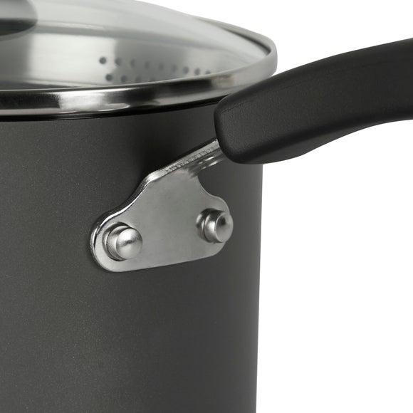 Non-Stick Hard Anodised Aluminium Saucepan, 18cm