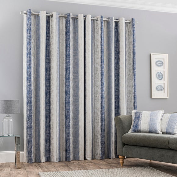 Sadie Stripe Eyelet Curtains