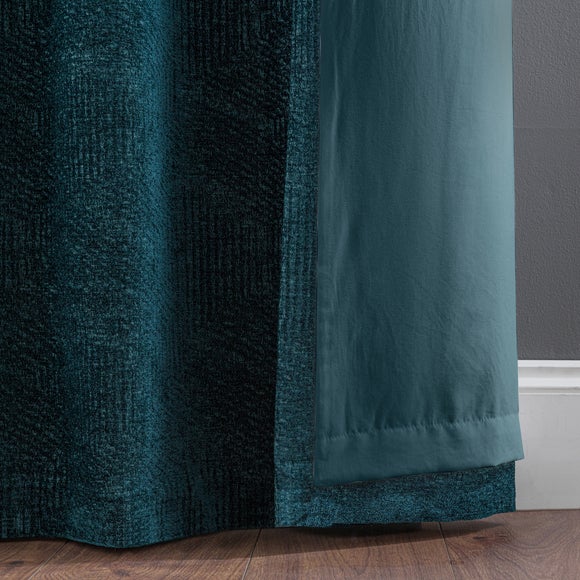 Chenille Geo Eyelet Curtains