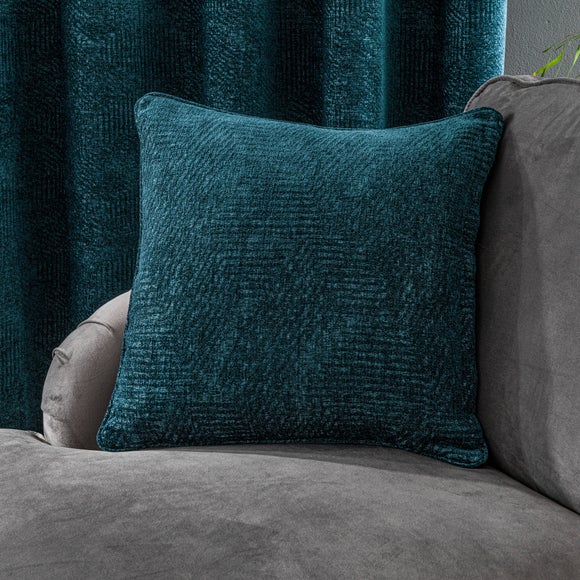 Chenille Geo Eyelet Curtains