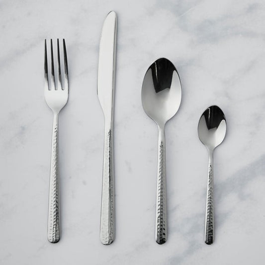 Hammered 16 Piece Cutlery Set