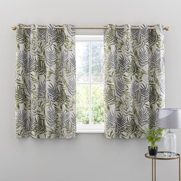 Leaf Jacquard Eyelet Curtains