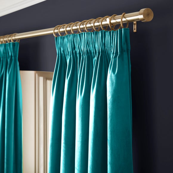 Recycled Velour Pencil Pleat Curtains