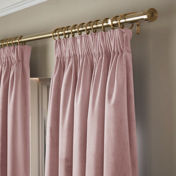 Recycled Velour Pencil Pleat Curtains