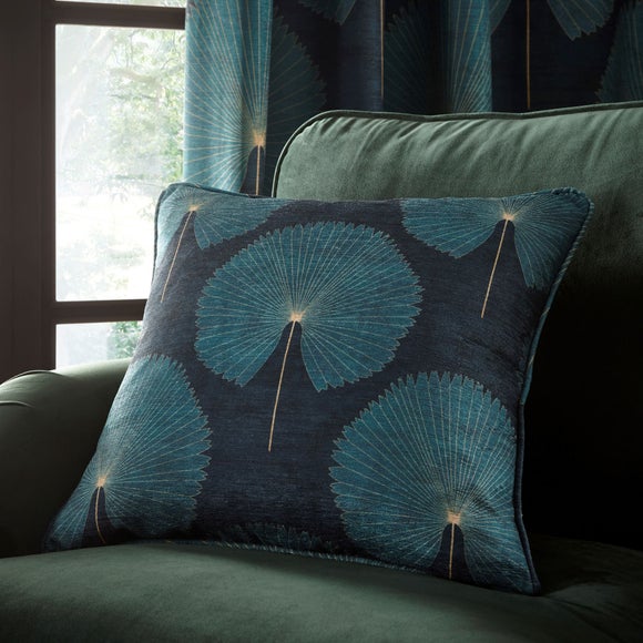 Chenille Oriental Fan Eyelet Curtains