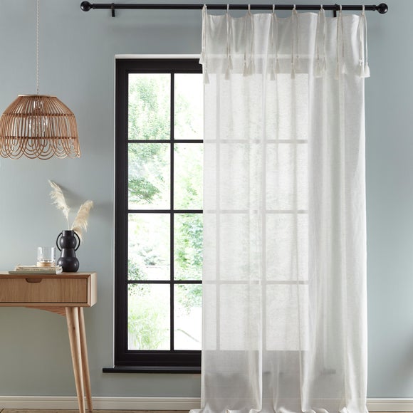 Marley Tassel Tie Top Voile Panel