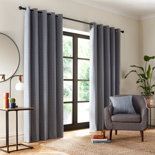 Ryder Check Eyelet Curtains