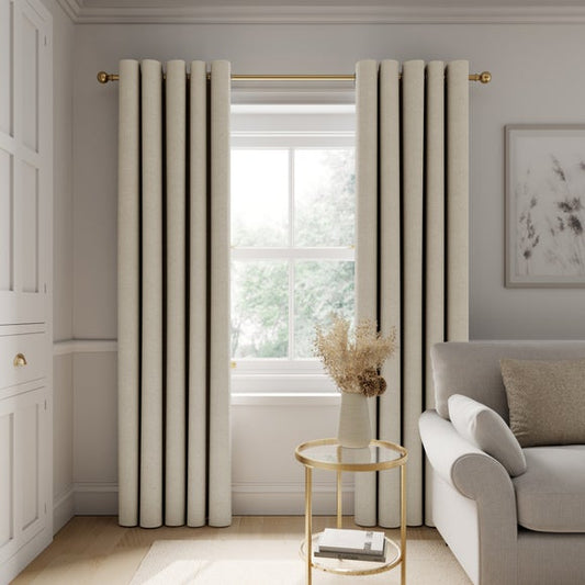 Rotterdam Herringbone Blackout Eyelet Curtains