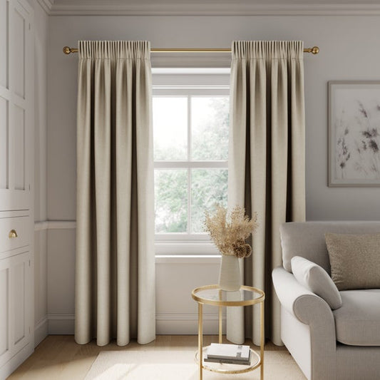 Rotterdam Herringbone Blackout Pencil Pleat Curtains