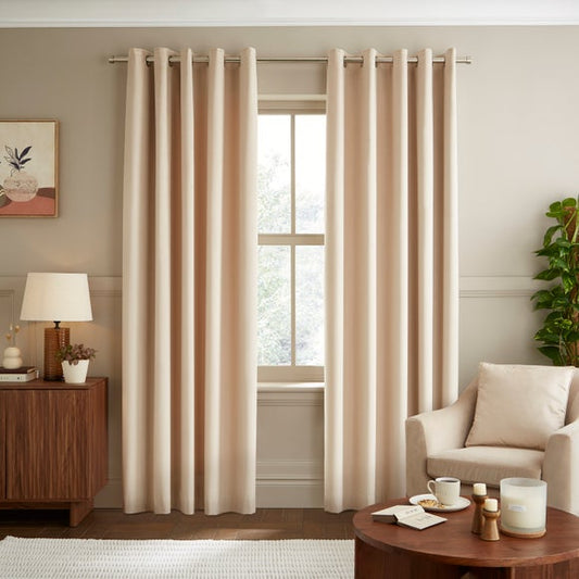 Recycled Velour Eyelet Curtains