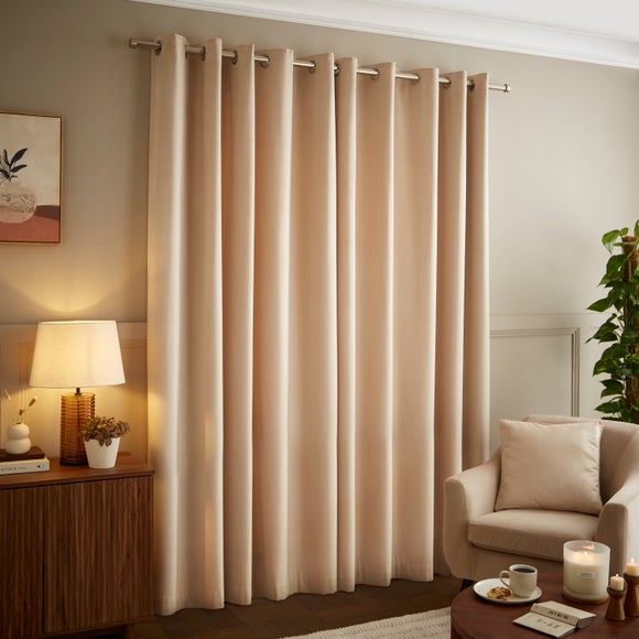 Recycled Velour Eyelet Curtains