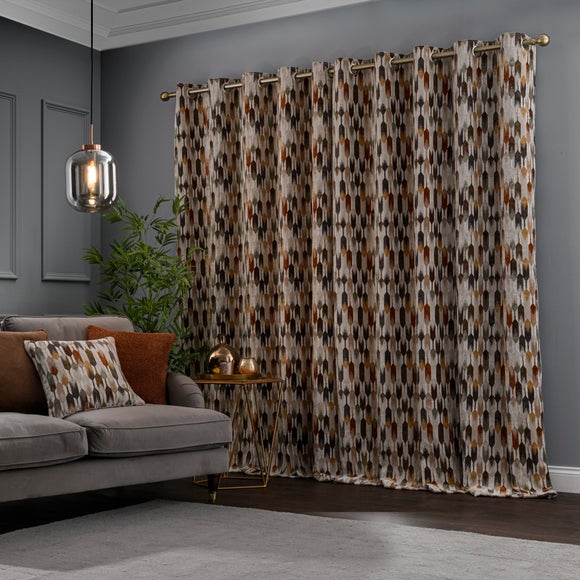 Kelso Cut Velvet Eyelet Curtains