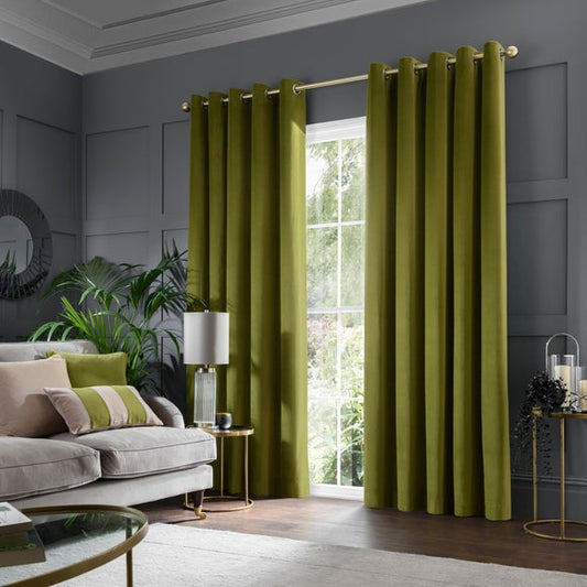 Clara Velvet Eyelet Curtains