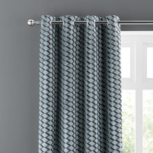 Arbour Cut Velvet Eyelet Curtains