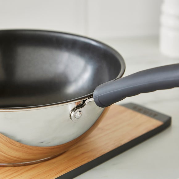 Non-Stick Stainless Steel Stir Frying Pan, 26cm