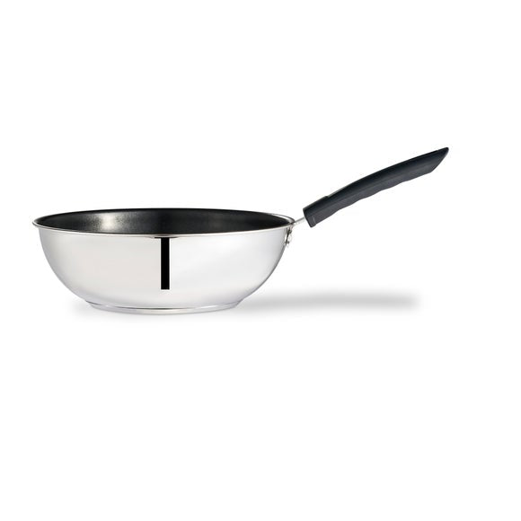 Non-Stick Stainless Steel Stir Frying Pan, 26cm