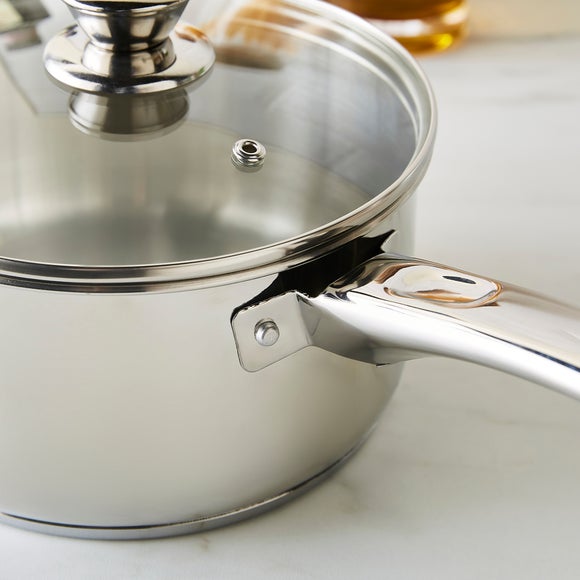 Essentials Stainless Steel Saucepan, 20cm