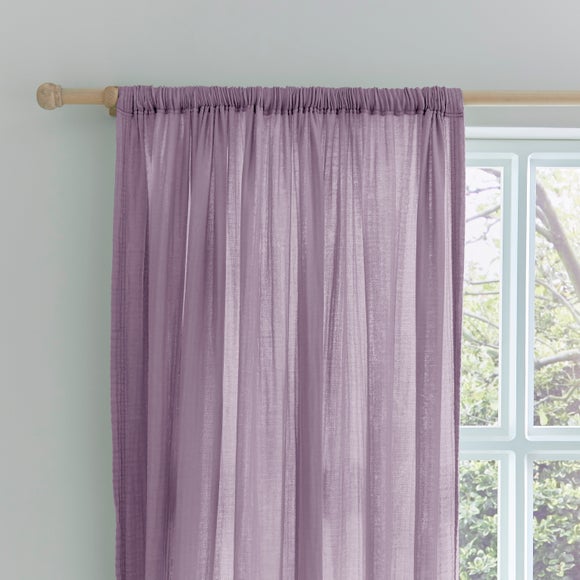 Cotton Muslin Slot Top Curtains