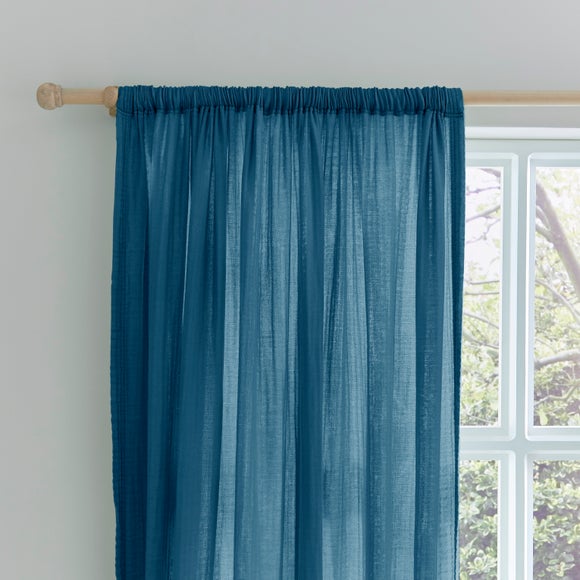 Cotton Muslin Slot Top Curtains