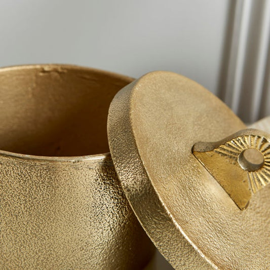 Aluminium Gold Jar Ornament
