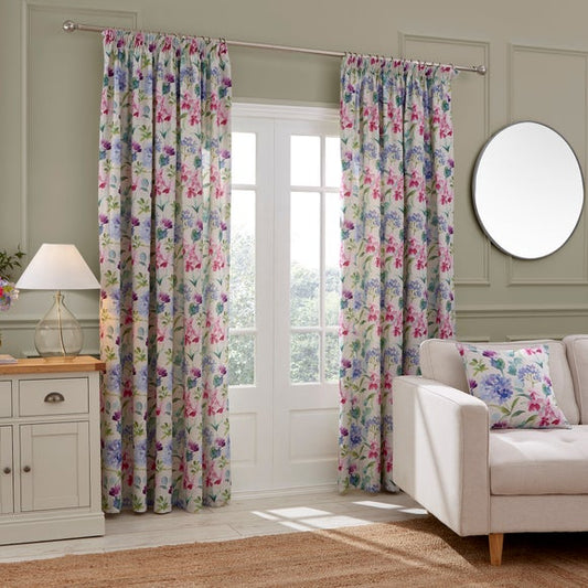 Summer Bloom Pencil Pleat Curtains