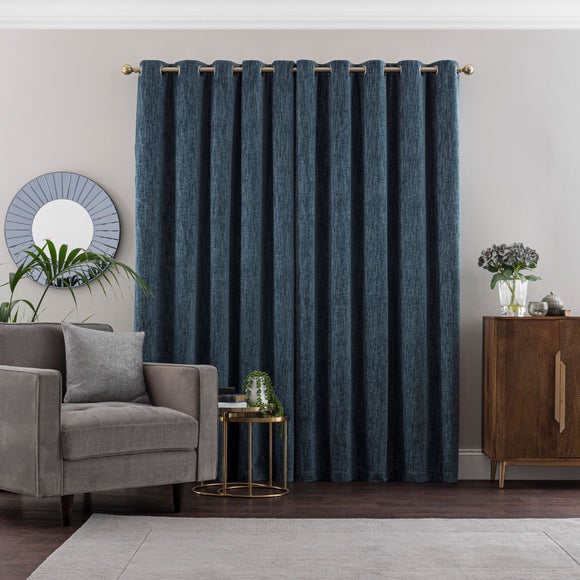 Chenille Ultra Blackout Eyelet Curtains