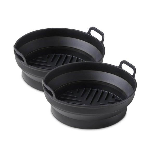 Tower Set of 2 Round Foldable Trays