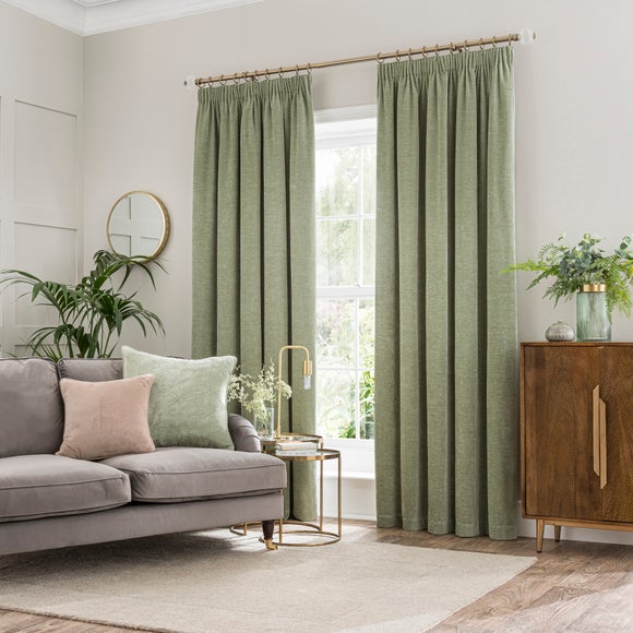 Vintage Chenille Pencil Pleat Curtains