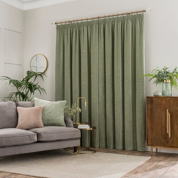 Vintage Chenille Pencil Pleat Curtains