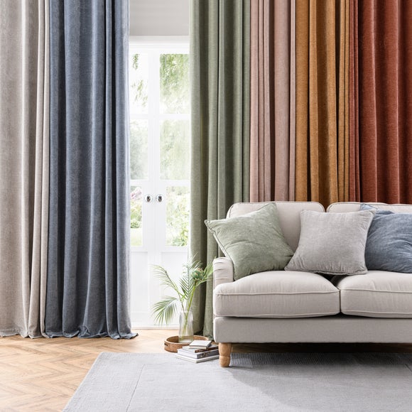 Vintage Chenille Pencil Pleat Curtains